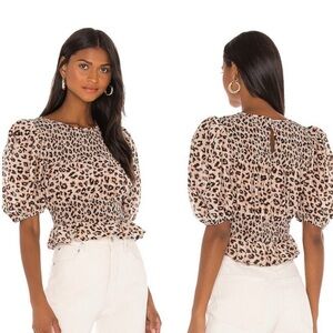 Free People Leopard Print Crop Top